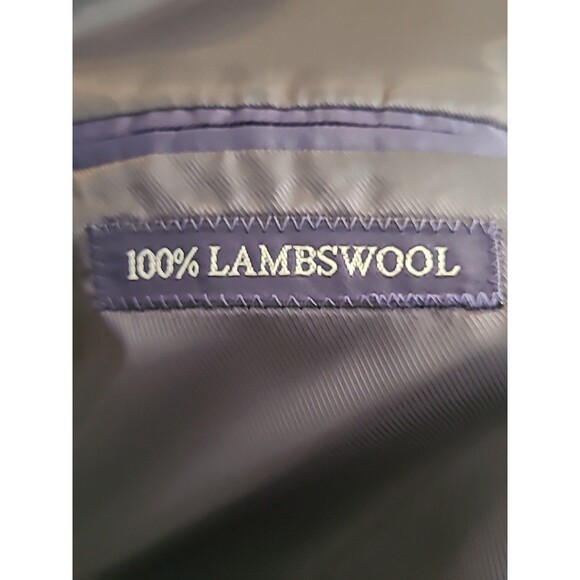ADOLFO Lambswool TWEED Sport Coat Mens 44R Gray Herringbone Fleck Blazer Jacket - Picture 9 of 16
